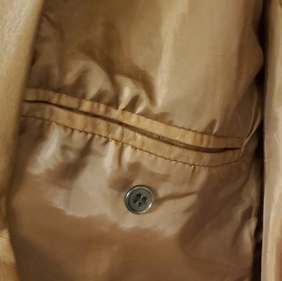 SZ L RICH WHISKEY BROWN GENUINE LEATHER BLAZER JACKET - Picture 7 of 10